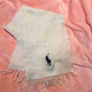Polo Ralph Lauren 100% Lambs Wool Cream Scarf